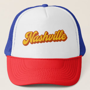 Retro Nashville Script Design – zonsondergang Trucker Pet