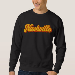 Retro Nashville Script Design –  zonsondergang Trui