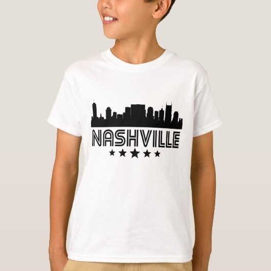 Retro Nashville Skyline T-shirt (Voorkant)