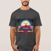 Retro Nashville Tennessee Skyline T-shirt (Voorkant)
