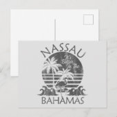 Retro Nassau Bahama's Briefkaart Vakantie Cruise (Voorkant / Achterkant)