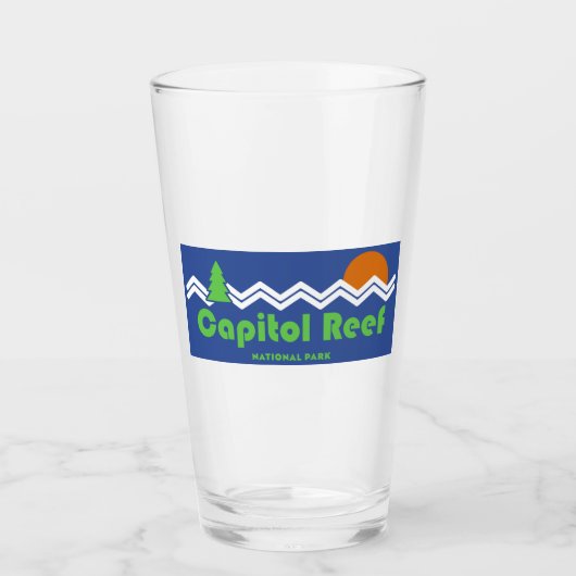 Retro nationaal park Capitol reef Glas (Voorkant)