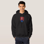 Retro nationaal team Slowakije Hoodie (Voorkant volledig)