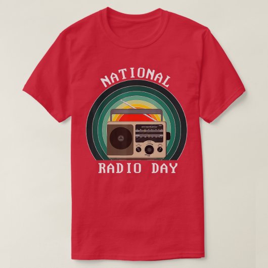 Retro National Radio Day Ham Radio Costuum T-shirt (Design voorkant)