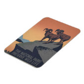 Retro Nationale Parken Reizen Poster Magneet (Linkerzijde)