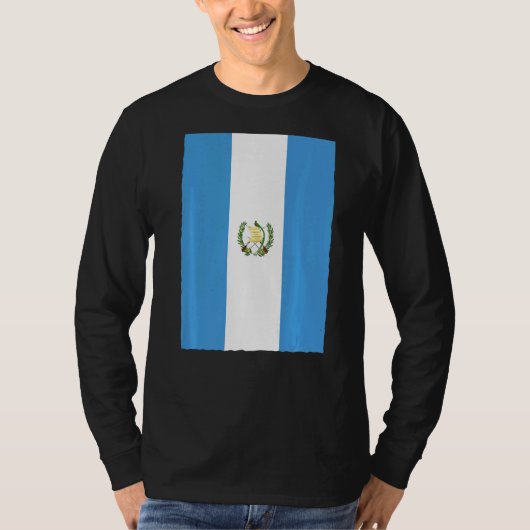 Retro  Nationale Vlag Guatemala T-shirt (Voorkant)