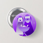 Retro Nativiteit Ronde Button 5,7 Cm (Voorkant /achterkant)