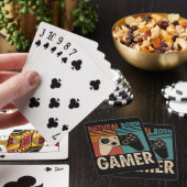 Retro Natural Born Gamer Funny Pokerkaarten (Insitu)