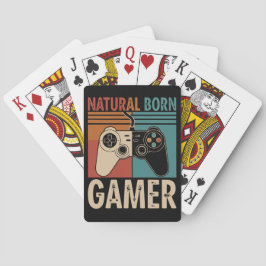 Retro Natural Born Gamer Funny Pokerkaarten