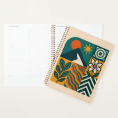 Retro Natuur Abstracte kunst-moderne geometrische Planner (Display)