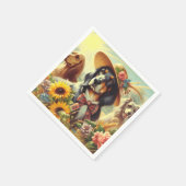 Retro Natuur Honden Servet (Hoek)