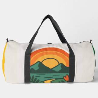 Retro Natuur Sunset - Mountain Plunjezak