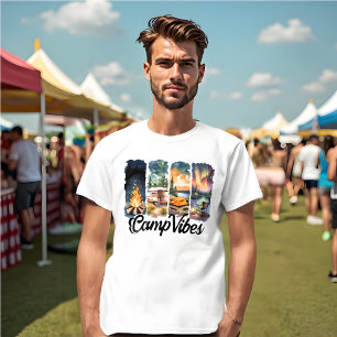 Retro Natuur T-shirt voor Gen Z Adventurers Camp V
