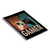 Retro Natuurlijke Geboorte Gamer Grappig Notitieboek (Rechterzijde)