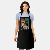 Retro Natuurlijke Geboorte Gamer Grappig Schort (Gedragen)