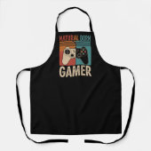 Retro Natuurlijke Geboorte Gamer Grappig Schort (Voorkant)