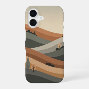 Retro Natuurlijke Heuvel iPhone 16 Hoesje