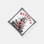 Retro Naughty en I Know It Christmas Pinup Servet (Hoek)
