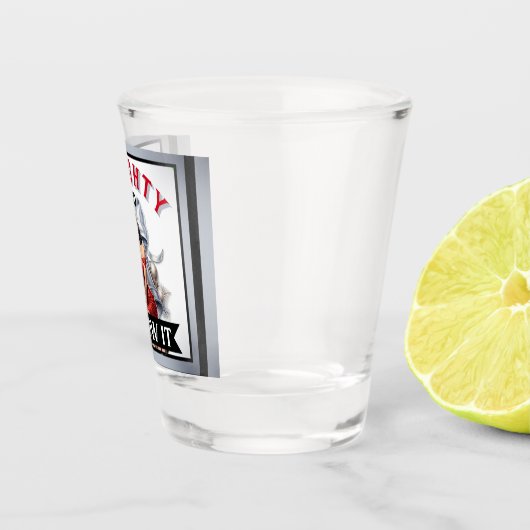 Retro Naughty en I Know It Christmas Pinup Shot Glas (Rechts)