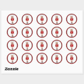 Retro Naughty Nancy Ronde Sticker (Vel)