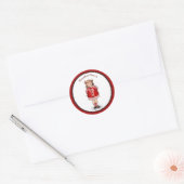Retro Naughty Nancy Ronde Sticker (Envelop)