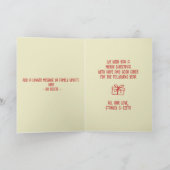 Retro Naughty Santa Funny Rude Christmas Kaart (Binnen)