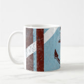 Retro Nautical Anchor Red Blue Grunge Distress Koffiemok (Links)