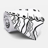 Retro Nautical Pattern Stropdas (Opgerold)