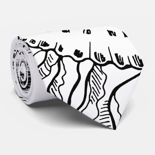 Retro Nautical Pattern Stropdas (Opgerold)