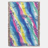 Retro Nautical Watercolor Patroon (3) Deken (Voorkant Verticaal)