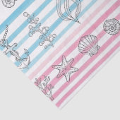 Retro Nautical Waterverf Patroon (15) Tissuepapier (Detail)