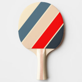 Retro Nautilus Regenboog Vette Strepen Tafeltennisbatje