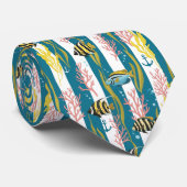 Retro Nautilus Waterverf Patroon (14) Stropdas (Opgerold)