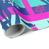 Retro Nautilus Waterverf Patroon (5) Cadeaupapier (Rol Hoek)