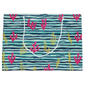 Retro nautisch aquarelpatroon (1) groot cadeauzakje (Voorkant)