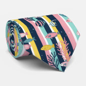 Retro nautisch aquarelpatroon (7) stropdas (Opgerold)