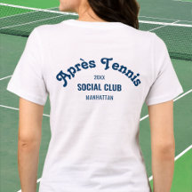 Retro Navy Après Tennis Social Club Maatwerk Wit
