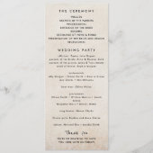 Retro Navy Blue Ocean Beach Sand Wedding Programmakaart (Voorkant)