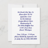 Retro Navy MILITARY HOMECOMING Celebration Invite Kaart (Achterkant)