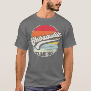 Retro Nebraska Design Est T-shirt