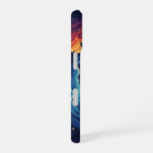 Retro Nebula Moon iPhone 16 Hoesje (Rechterkant)