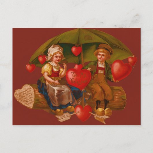 Retro Nederlandse Valentijn Kaart (Voorkant)