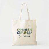 Retro-neef bemanningsmonogram | Overeenkomende Kin Tote Bag (Voorkant)