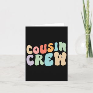 Retro neef crew groovy retro design familie mat kaart