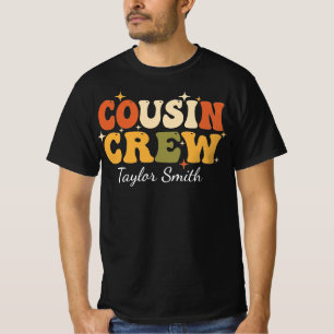 Retro neefjes bemanning aangepaste familiereünie t-shirt
