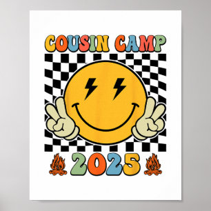 Retro neefjeskamp 2025 Familie Vakantie Zomer Kamp Poster