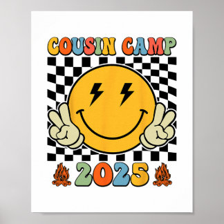 Retro neefjeskamp 2025 Familie Vakantie Zomer Kamp Poster