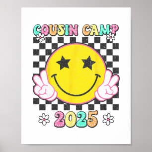 Retro neefjeskamp 2025 Familie vakantie Zomer Kamp Poster