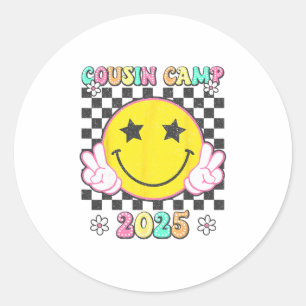 Retro neefjeskamp 2025 Familie vakantie Zomer Kamp Ronde Sticker