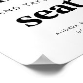 Retro Neem een schot en neem een stoel bruiloft te Poster (Hoek)